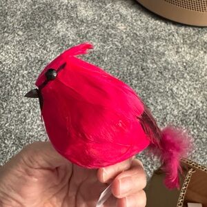 Vibrant Red Feathered cardinal Christmas decor box of 10!!!